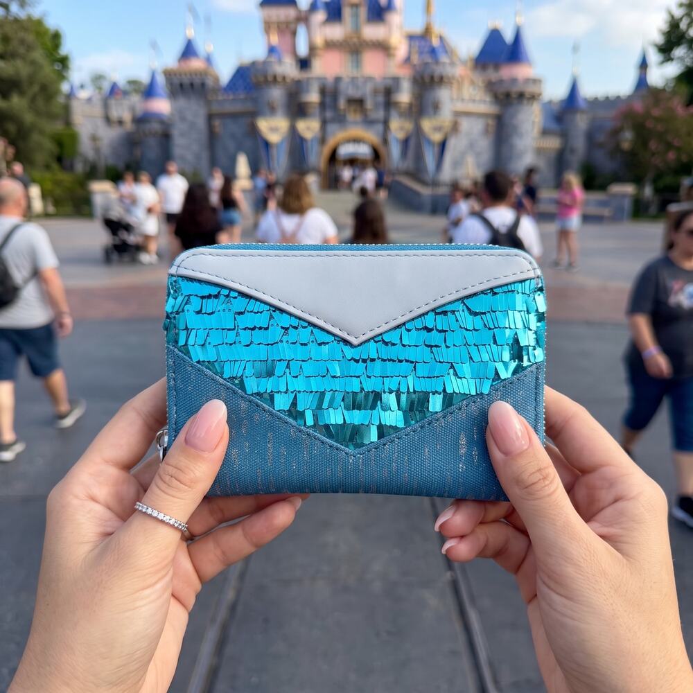Loungefly Disney Frozen Teal Sequin Elsa Wallet